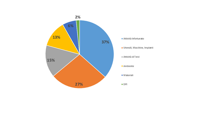 Il grafico rappresenta la percentuale dei fattori relativi alle criticità organizzative presenti nelle schede pubblicate sul sito web