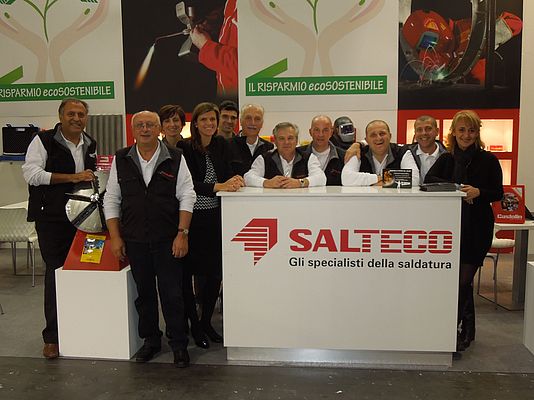 Lo staff Salteco riunito per la fiera ECOMONDO di Rimini