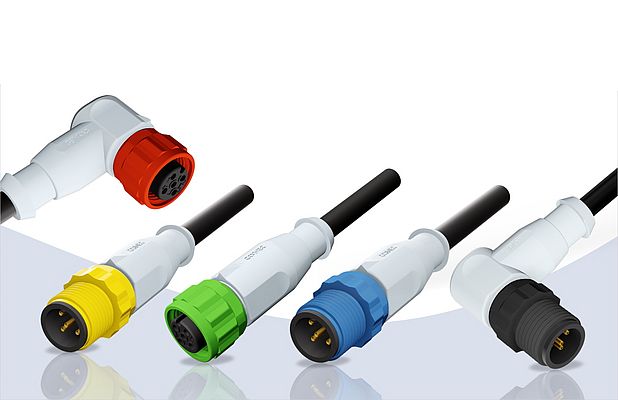 M12 Connectors with Colored Overmould
