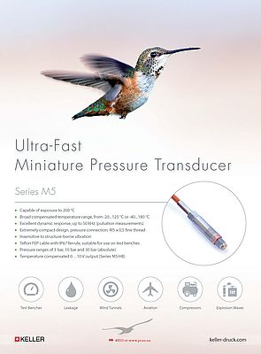 Ultra-Fast Miniature Pressure Transducer Series M5