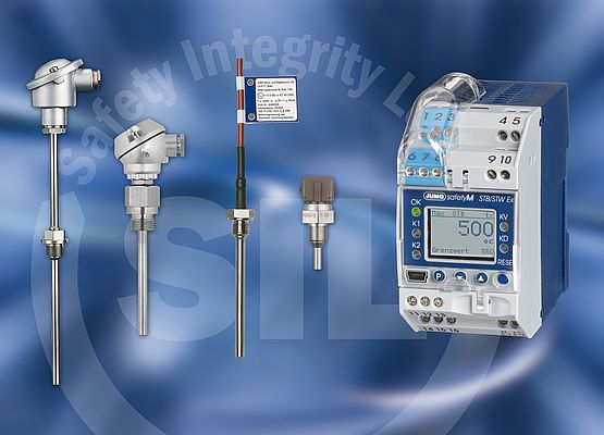 The JUMO safetyM STB/STW safety temperature monitor/limiter with SIL-certified temperature probes