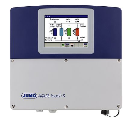 JUMO AQUIS touch S with process image for CIP cleaning