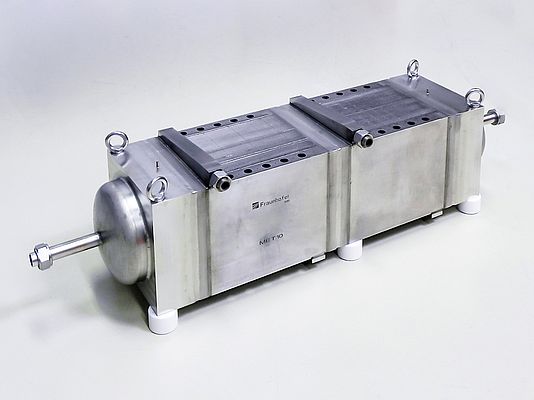 Reactor for cata-lytic methanation of CO2, 50 kW nominal output. © Fraunhofer IMM