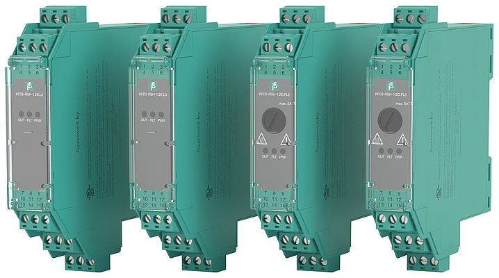 Safety relay with diagnostics and lift - for safe switching on and off