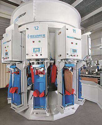 BEUMER Group has added the rotating filling machine BEUMER fillpac to its product portfolio and equipped it with extensive features