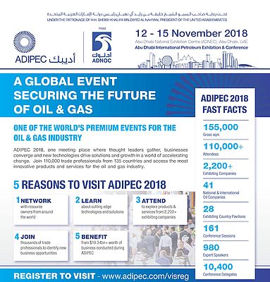 Adipec 2018: 12 - 15 November 2018