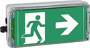 Explosion-protected escape signs