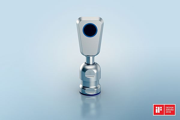 Stainless-steel pms sensor with SKINTOP® HYGIENIC cable gland.