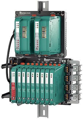 With S2 system redundancy: connection of PROFIBUS PA to PROFINET