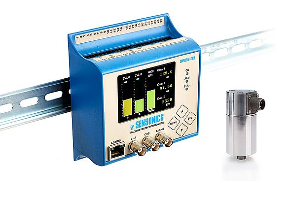 Sensonics’ combination of DN26 G3 dual channel protection system along with VEL/GLF low frequency (slow speed) velocity transducers is the choice for the vibration monitoring in the cooling towers. Picture: Sensonics