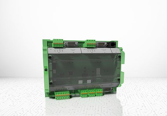 There is a separate switching unit available for HE 5750. The switching unit ensures a safe continued operation of dust extraction systems in case of errors.Image: AXXERON HESCH electronics GmbH