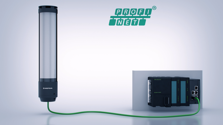 Colonne lumineuse eSIGN avec interface PROFINET de WERMA