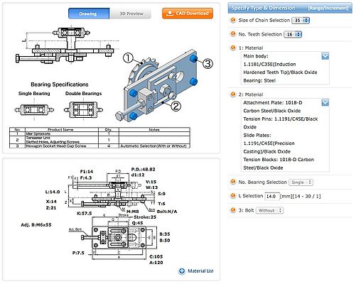 Misumi facilite la recherche