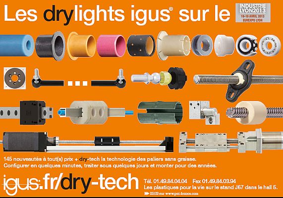 dryLights igus sur Industrie Lyon 2013