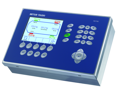 Le terminal de pesage IND780 est doté d’une interface utilisateur particulièrement lisible et s’intègre avec une incroyable facilité aux balances au sol existantes.