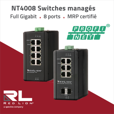 NT4008 full gigabit PROFINET ethernet switch