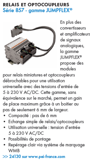 Relais et optocoupleurs - Série 857 - gamme JUMPFLEX