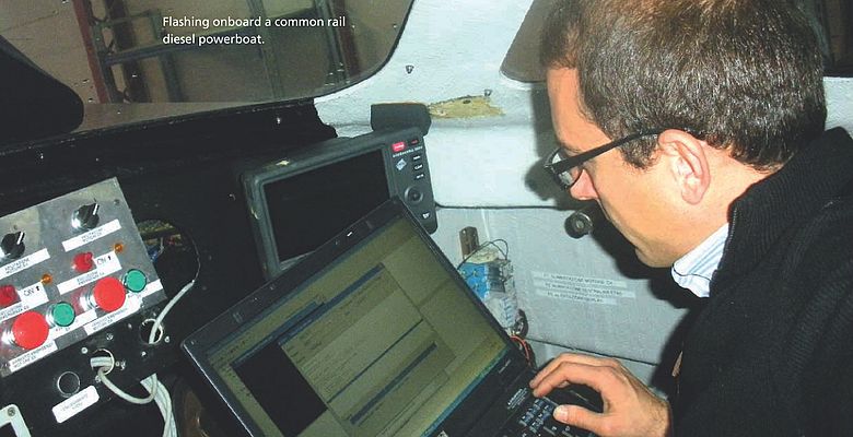 Flashing dans la vedette diesel Common Rail
