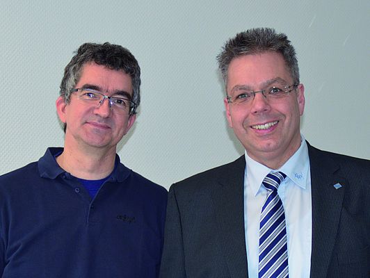 Stephan Rump Wachendorff Automation et Günter Graß d'Omron Adept Technologies