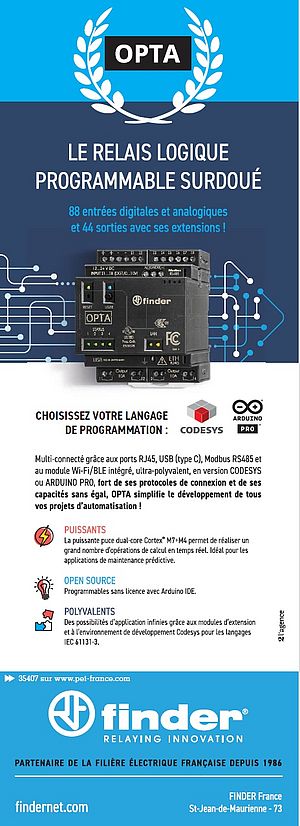 Finder Série 8A : Les relais logiques programmables OPTA, l’alliance de l’industrie et de l’open-source