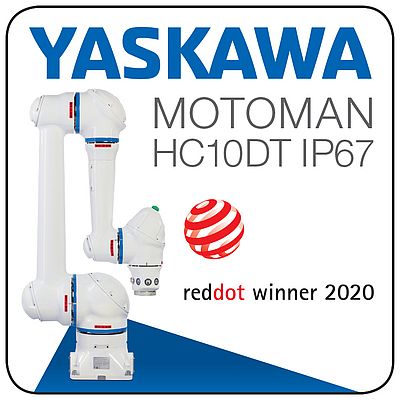 Le robot Motoman HC10DT IP67 remporte le prix RED DOT