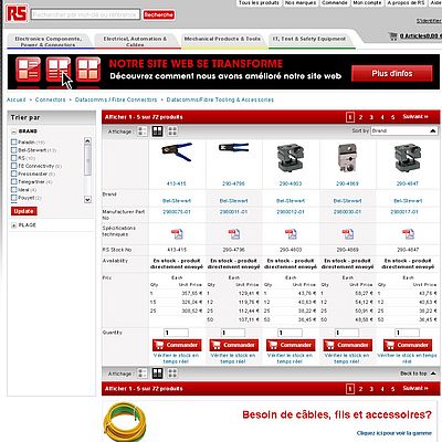 RS Component lance un nouveau site internet