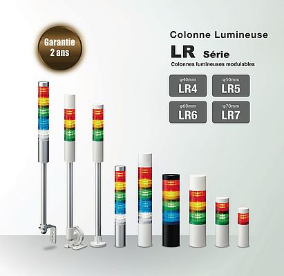La série LR de colonnes lumineuses à LED est conçue en polycarbonate