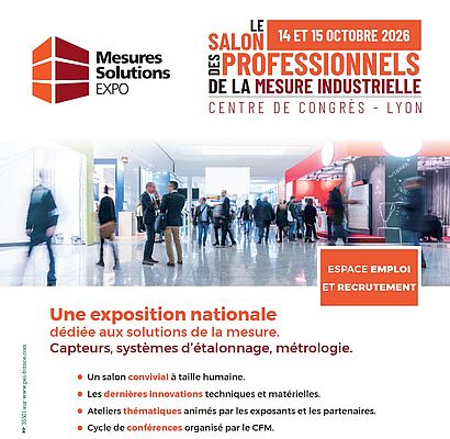Mesures Solutions EXPO 2026 se tiendra les 14 et 15 octobre à Lyon