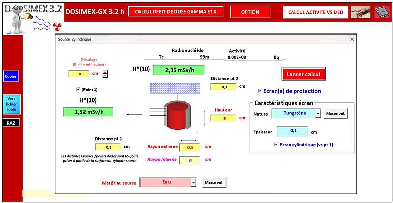 Dosimex-GX Radionucléide
