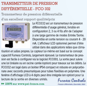 Transmetteur de pression FCO332
